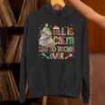 Book Tree All Is Calm Said No Teacher Ever Christmas Unisex Hoodie