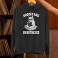 Booked And Unbothered Cat Reading Book Lovers Unisex Hoodie