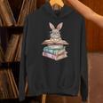 Books Bookworm Reader Book Cute Reading Bunny With Glasses Unisex Hoodie