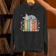 Books Lover Cute Sleepy Cat Relax Reading Vibe Unisex Hoodie