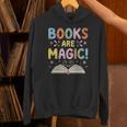 Books Are Magic Whimsical Retro Bookworm Unisex Hoodie Books Are Magic Whimsical Retro Bookworm Unisex Hoodie
