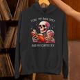 I Like My Books Spicy And My Coffee Icy Skeleton Unisex Hoodie I Like My Books Spicy And My Coffee Icy Skeleton Unisex Hoodie