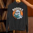 BOOOKS Cute Ghost Reading Books Halloween Unisex Hoodie BOOOKS Cute Ghost Reading Books Halloween Unisex Hoodie