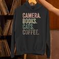 Camera Books Cats And Coffee Lover Photography Men Women Unisex Hoodie