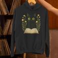 Cat Reading Book Flowers Unisex Hoodie