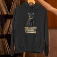 Cat Sitting On Books Unisex Hoodie