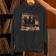 Cats Antique Books Academia Library Aesthetic Bookworm Unisex Hoodie