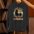 Cats Coffee & 3 People Tee Cute Font Introvert Humor Unisex Hoodie Cats Coffee & 3 People Tee Cute Font Introvert Humor Unisex Hoodie
