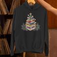 Christmas Book Reading Reader Xmas Bibliophile -Adult Christmas Tree Book Modern Unisex Hoodie