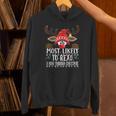 Christmas Matching Most Likely To Read A Book PJS Unisex Hoodie