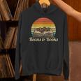 Coffee Beans & Books Retro Bookworm Librarian Unisex Hoodie
