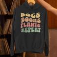 Colorful Dogs Books Plants Repeat Unisex Hoodie Colorful Dogs Books Plants Repeat Unisex Hoodie