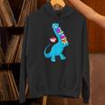 Cool Dinosaur Books Art For Men Women Libarian Book Lover Unisex Hoodie