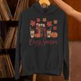Cozy Season Autumn Leaves Books Pumpkins Fall Halloween Unisex Hoodie Cozy Season Autumn Leaves Books Pumpkins Fall Halloween Unisex Hoodie