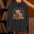 Cute Axolotl Reading Books Cozy Bookworm Unisex Hoodie Cute Axolotl Reading Books Cozy Bookworm Unisex Hoodie