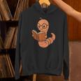 Cute Bookworm Worm Reading Book Glasses Nerdy Unisex Hoodie Cute Bookworm Worm Reading Book Glasses Nerdy Unisex Hoodie