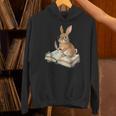 Cute Bunny Reading Book Glasses Bookworm Unisex Hoodie