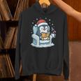 Cute Christmas Penguin Reading Book Cozy Winter Holiday Art Unisex Hoodie Cute Christmas Penguin Reading Book Cozy Winter Holiday Art Unisex Hoodie