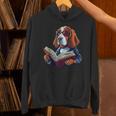 Cute Dog Basset Hound Reading Book Unisex Hoodie Cute Dog Basset Hound Reading Book Unisex Hoodie