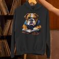 Cute Dog English Bulldog Reading Book Unisex Hoodie Cute Dog English Bulldog Reading Book Unisex Hoodie