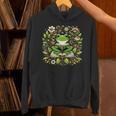 Cute Floral Frog Book Reading Unisex Hoodie