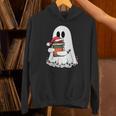 Cute Ghost Holding Books Bookish Christmas Unisex Hoodie