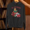 Cute Gingerbread Man Reading Book Nerd Christmas Bookish Unisex Hoodie