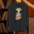 Cute Giraffe With Book Floral Bookworm Librarian Book Lover Unisex Hoodie