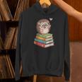 Cute Hedgehog Reading Books Animal Lover Reader Bookworm Unisex Hoodie