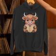 Cute Highland Cow Reading Book Unisex Hoodie Cute Highland Cow Reading Book Unisex Hoodie