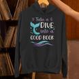Cute Mermaid Librarian Teacher Dive Into A Good Book Reading Unisex Hoodie