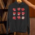Cute Reading Hearts Valentine Day Book Lover Teacher Student Unisex Hoodie