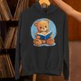 Cute Teddy Bear Reading Book Fun Unisex Hoodie
