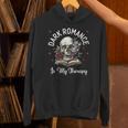 Dark Romance Is My Therapy Book Lover Merch Trigger Warning Unisex Hoodie