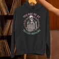 Dark Romance Had Me At Trigger Warning Skeleton Smutt Book Unisex Hoodie