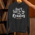 Don't Talk To Me I'm Reading Minimalist Book Lover Unisex Hoodie