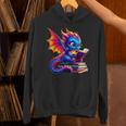 Dragon Reading a Book Bookworm Book Lover Unisex Hoodie Dragon Reading a Book Bookworm Book Lover Unisex Hoodie