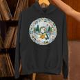 Duck Wilderness Book Reading Illustration Floral Unisex Hoodie Duck Wilderness Book Reading Illustration Floral Unisex Hoodie