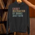 Easily Distracted By Books And Yarn Knitting & Crocheting Unisex Hoodie