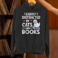 Easily Distracted By Cats And Books Cute Cat And Book Lovers Unisex Hoodie Easily Distracted By Cats And Books Cute Cat And Book Lovers Unisex Hoodie