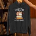Easily Distracted By Cats And Books Reading Lover Bookish Unisex Hoodie Easily Distracted By Cats And Books Reading Lover Bookish Unisex Hoodie