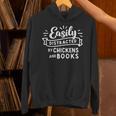 Easily Distracted By Chickens And Books Farm Unisex Hoodie