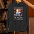 Easily Distracted By Coffee Cats And Books Unisex Hoodie