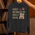 Easily Distracted By Dogs And Books Pets Books Lovers Unisex Hoodie