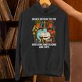 Easily Distracted By Dragons Books Cats Fantasy Book Lover Unisex Hoodie