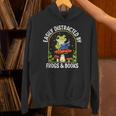 Easily Distracted By Frogs And Books Unisex Hoodie Easily Distracted By Frogs And Books Unisex Hoodie