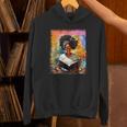 Educated Afro Girl Reading Book Lover History Month Unisex Hoodie