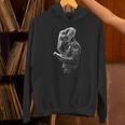 Elephant Holds Book Wriing Motif Animal Artwork Elephant Unisex Hoodie