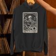 Floral The Reader Tarot Card Skeleton Reading Book Unisex Hoodie Floral The Reader Tarot Card Skeleton Reading Book Unisex Hoodie
