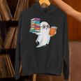 Ghost Reading Books Halloween Library Unisex Hoodie